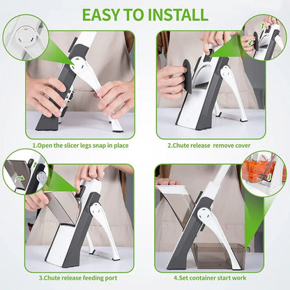 Adjustable Vegetable Cutter, 4-in-1 Mandoline