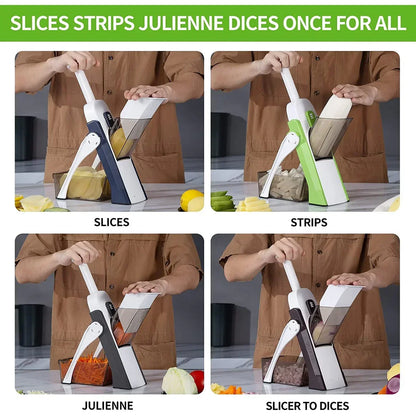 Adjustable Vegetable Cutter, 4-in-1 Mandoline